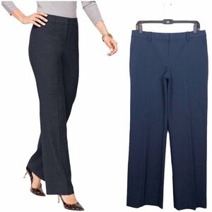 Talbots Lux Windsor Blue Wide Leg Trouser Pants